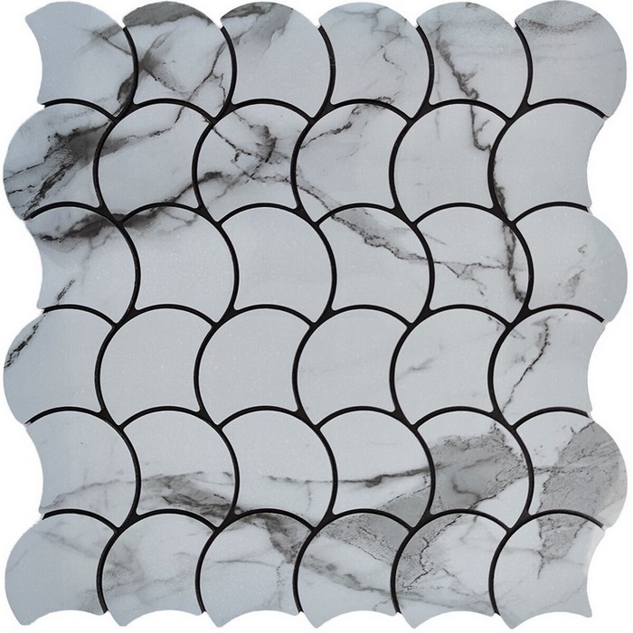 Самоклеящаяся PET мозаика 30x30x0,4см  серый SW-00001666