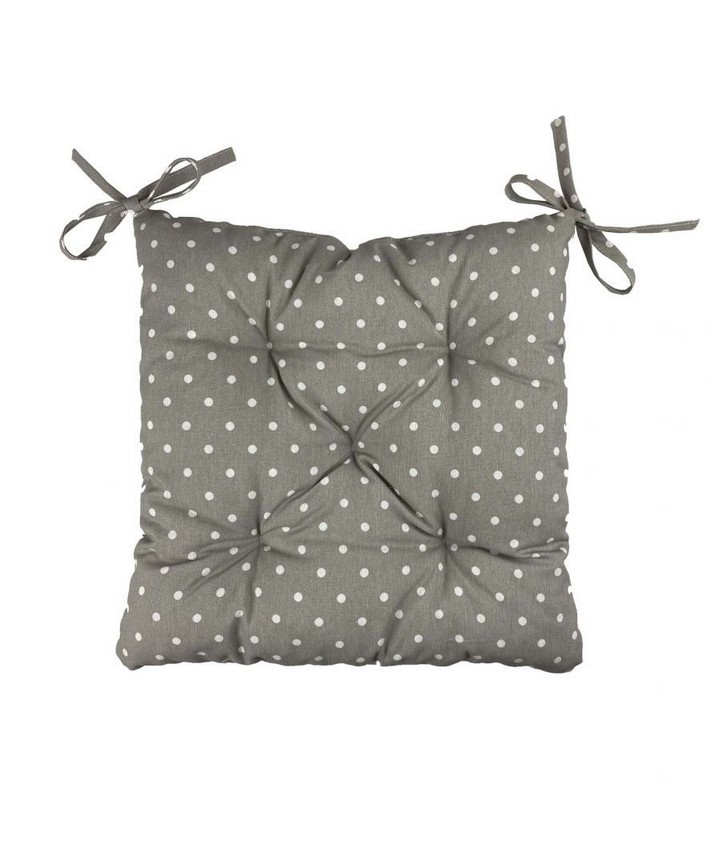 Подушка на стул Прованс 40х40 Горох серый (21967)