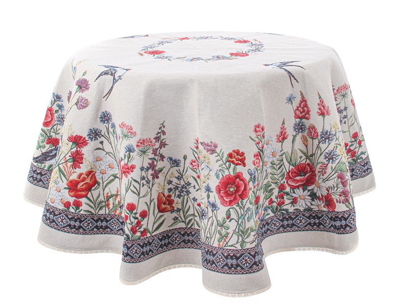Скатерть гобелен Chamomille 140х140 см круглая Скатерть гобелен Chamomille 140х140 см круглая