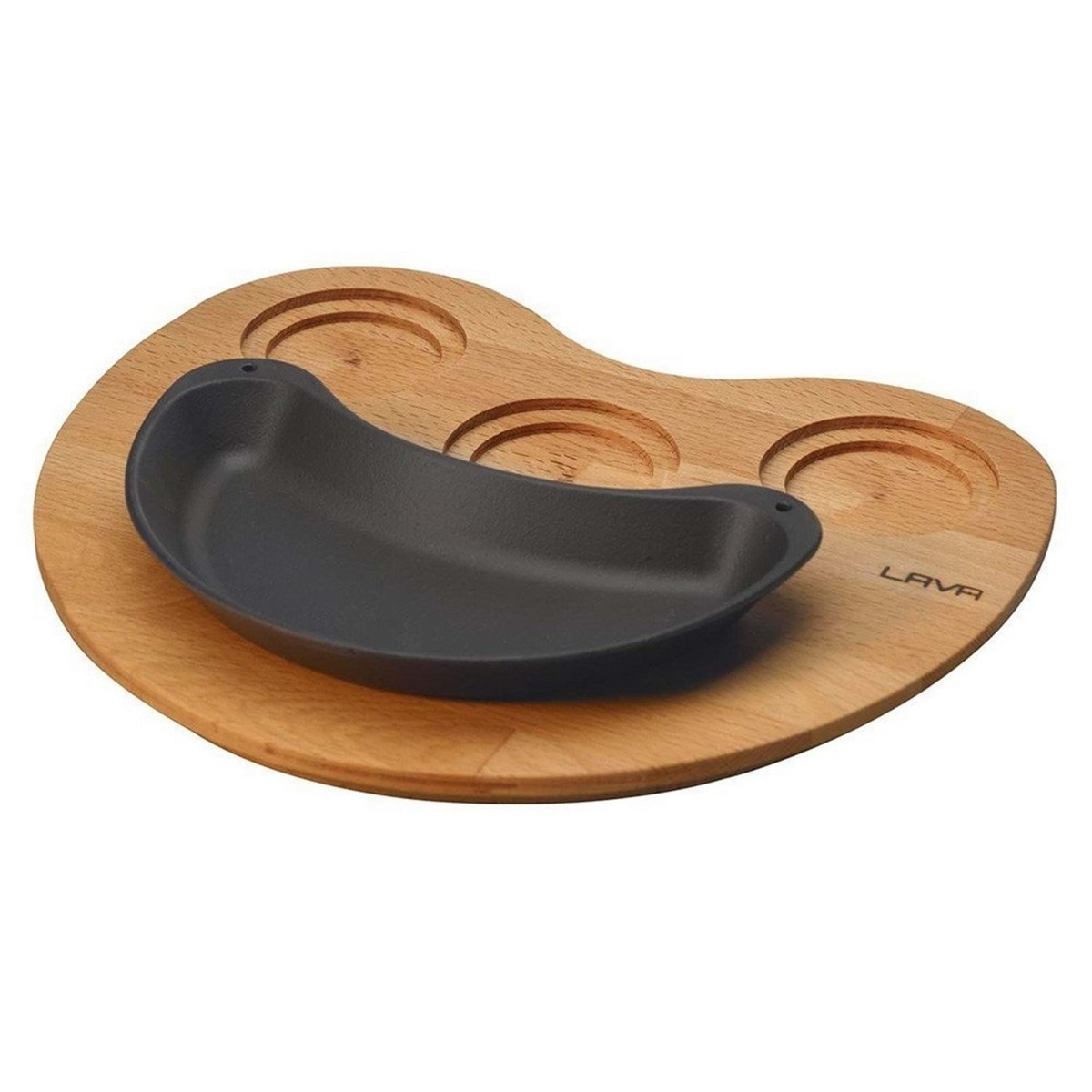 Форма для запекания LAVA 10х20 см с подставкой из бука 25  мм
