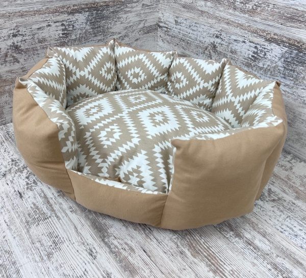 Лежак для кошек и собак панама модель 1 "Incisors beige" 50х40 см Лежак для кошек и собак панама модель 1 "Incisors beige" 50х40 см