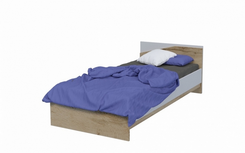 Кровать  Unity L Дуб Тахо/Белая Аляска Кровать  Unity L Дуб Тахо/Белая Аляска