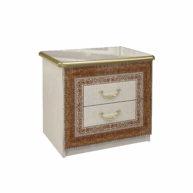 Прикроватная тумба  Дженнифер Бежевый 2 ящика Прикроватная тумба  Дженнифер Бежевый 2 ящика