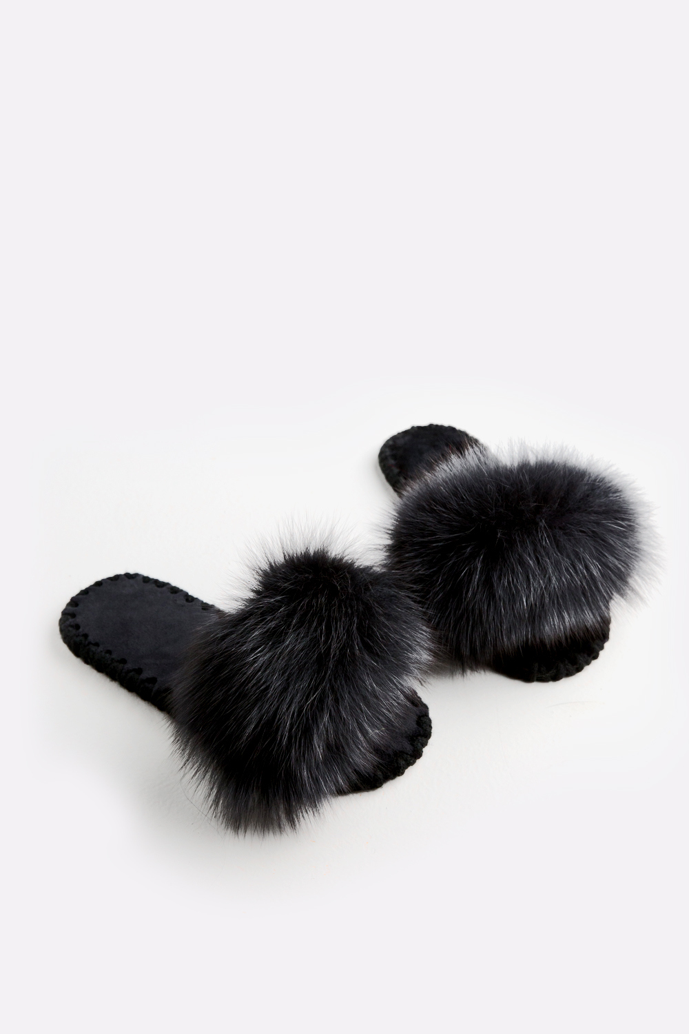 Женские домашние тапочки Пушистики Family Story с опушкой серого цвета ЭВА 34-35 р