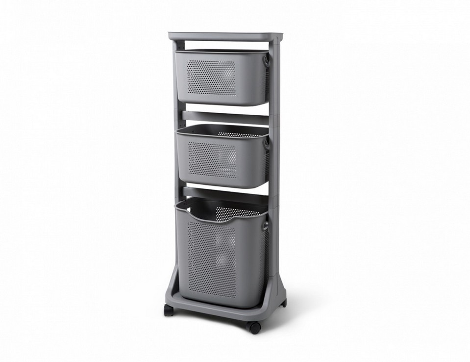 Етажерка MVM  3-рівнева  на колесах FH-21 435х335х1150 мм