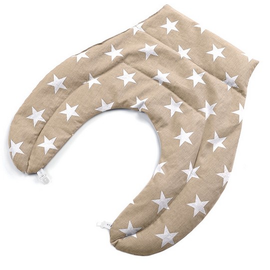 Грелка-компресс с зерном пшеницы без воротника ТМ IDEIA 44х46х24 см IDEIA/звезда белая на серо/белом