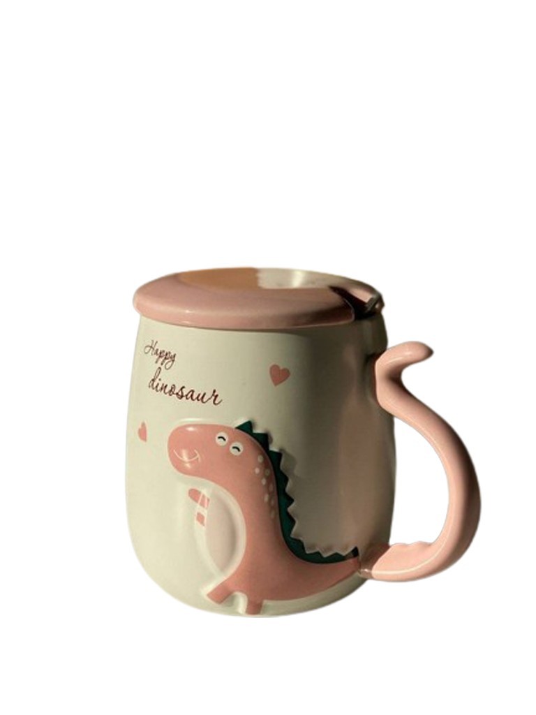 Кружка Olens Динозавр с крышкой и ложкой Динозавр 360 мл