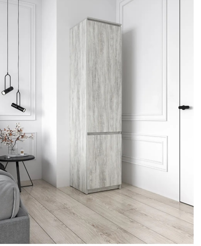 Шкаф-пенал T-218 со штангой, бетон