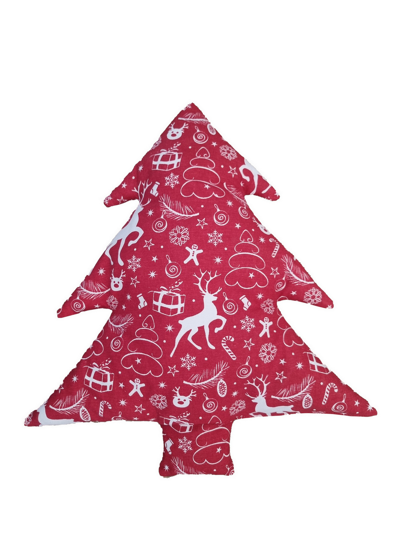 Подушка декоративная Прованс Елка красные олени 47х40