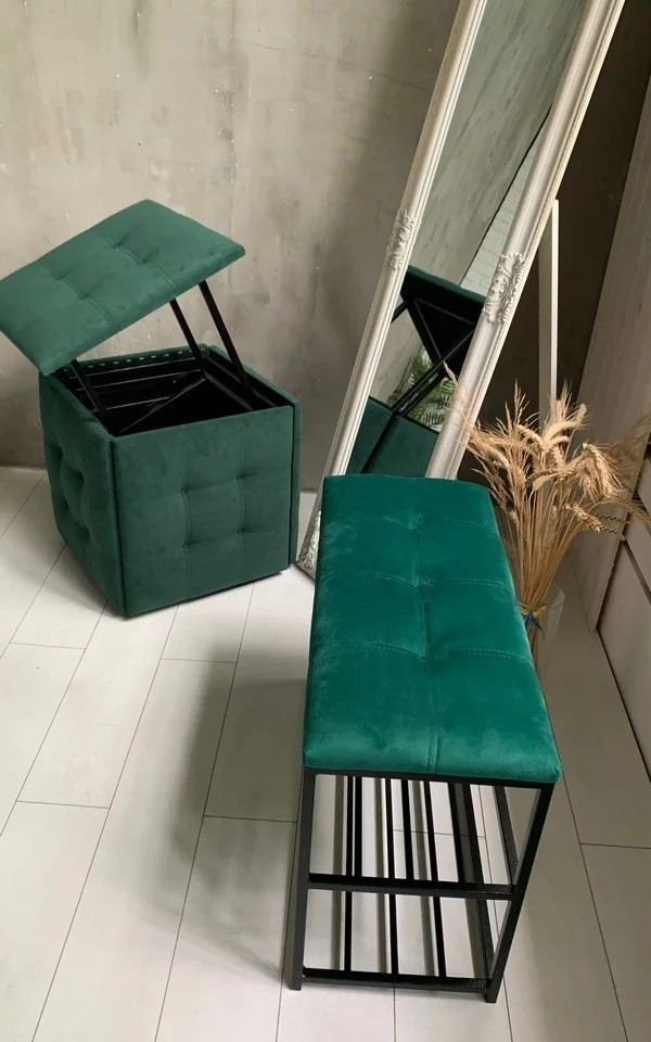 Банкетка+пуф 5 в 1 велюр Mal26