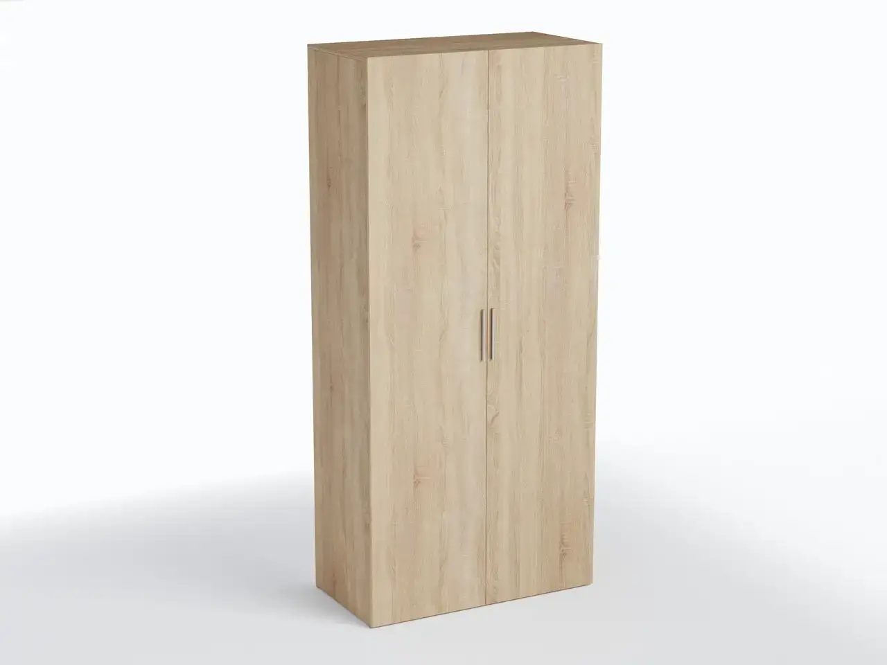 Шкаф распашной 2х дверный ST0009 (штанга+полки) дуб сонома