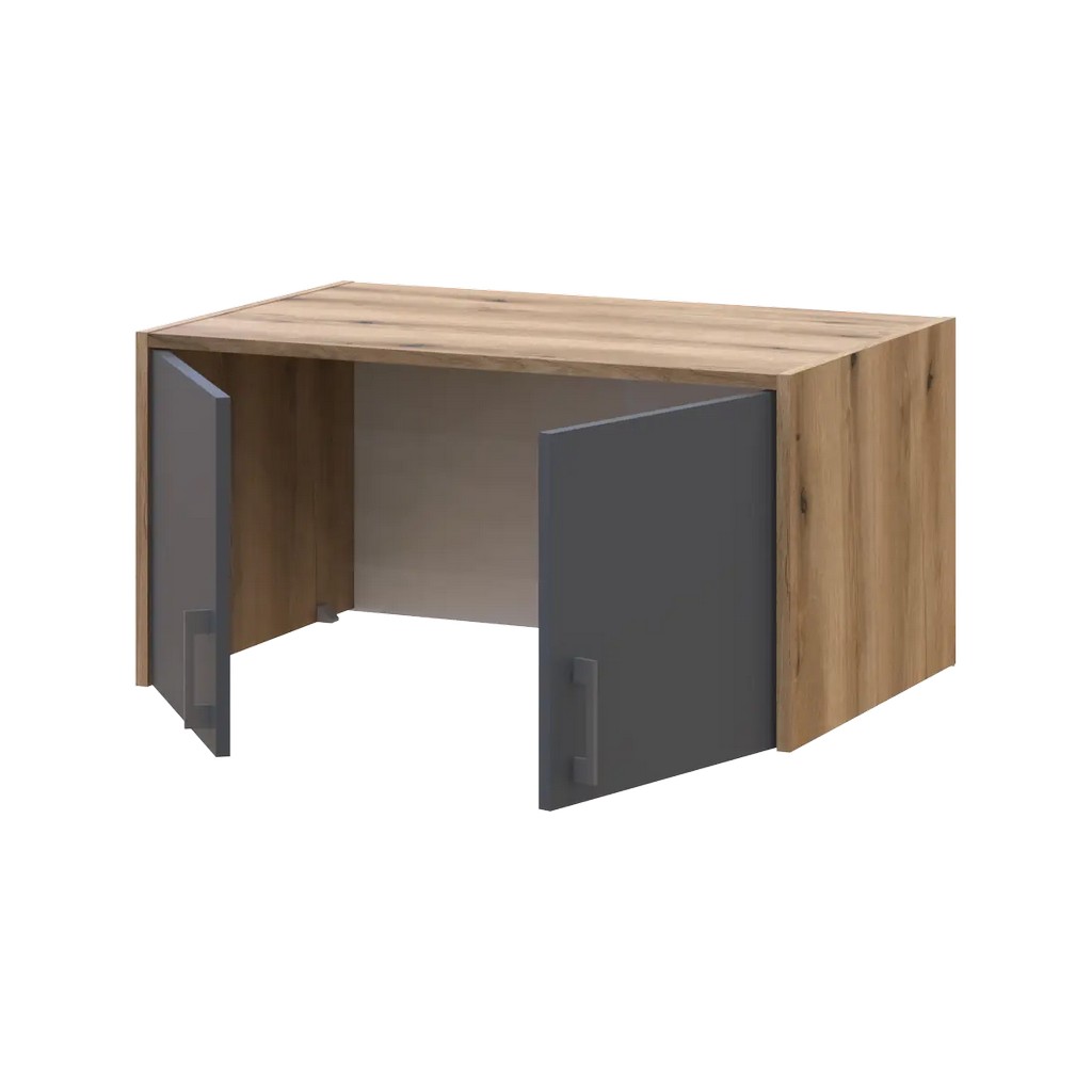 Антресоль Ронди Дуб Артизан/Графит 2-х дверная ДСП 82х52х41 см