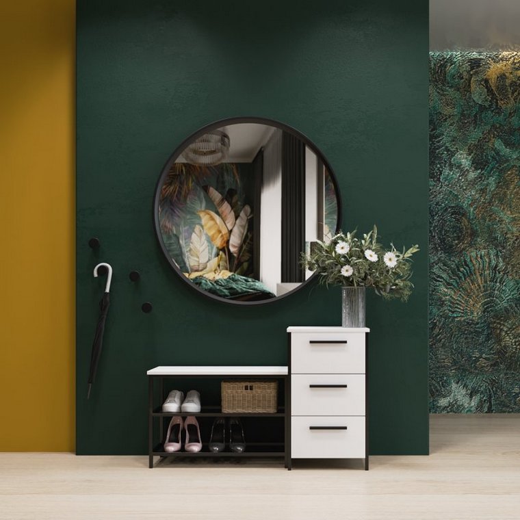 Прихожая  Кентукки Черный/ Белый Прихожая  Кентукки Черный/ Белый