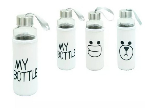 Термобутылка Olens в чехле My bottle белая 400мл