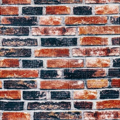 Самоклеящаяся 3D панель под серо-синий Катеринославский кирпич 70х77х0,3см  SW-00001165