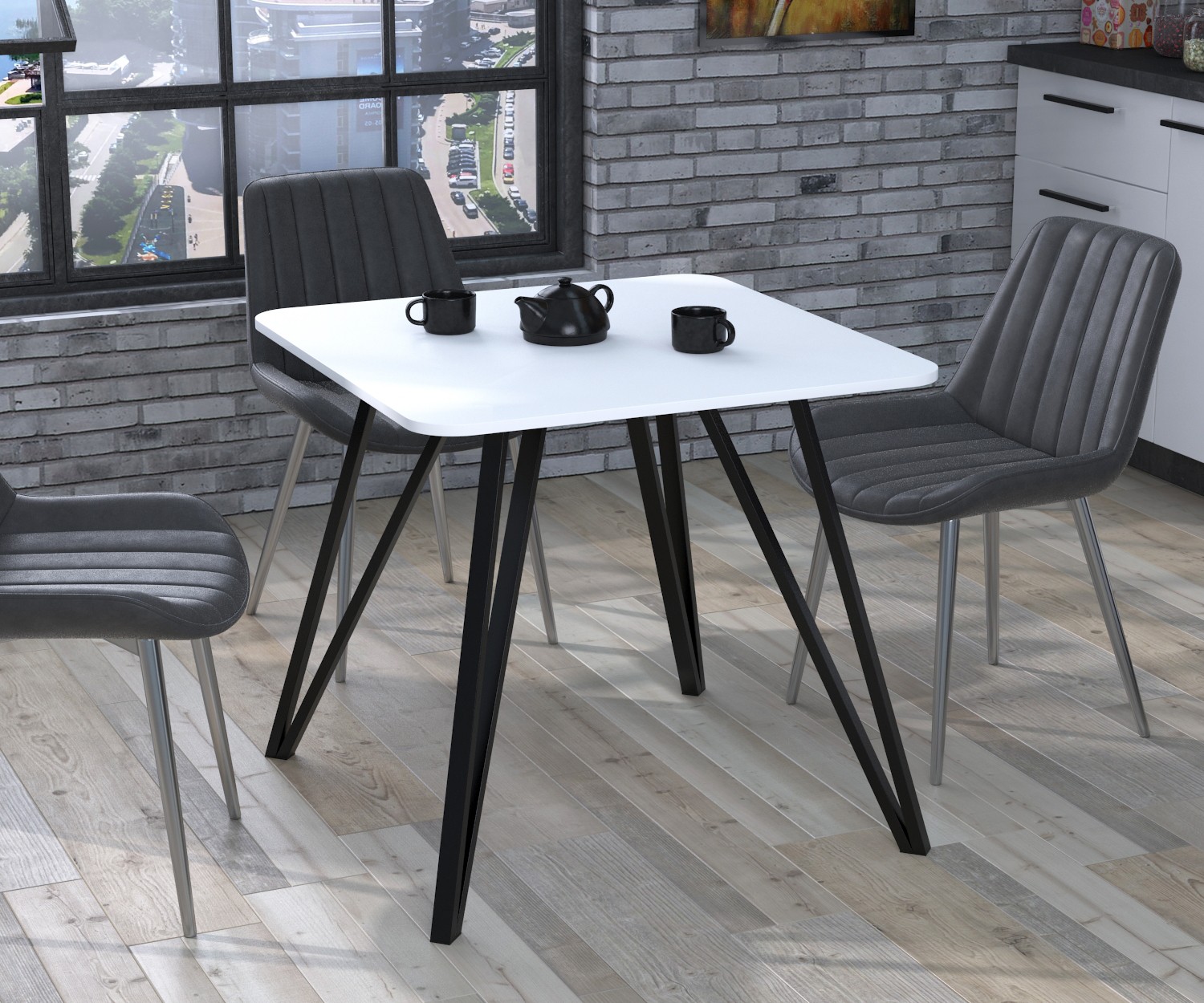 Стол обеденный Лима  80-80С Нимфея Альба