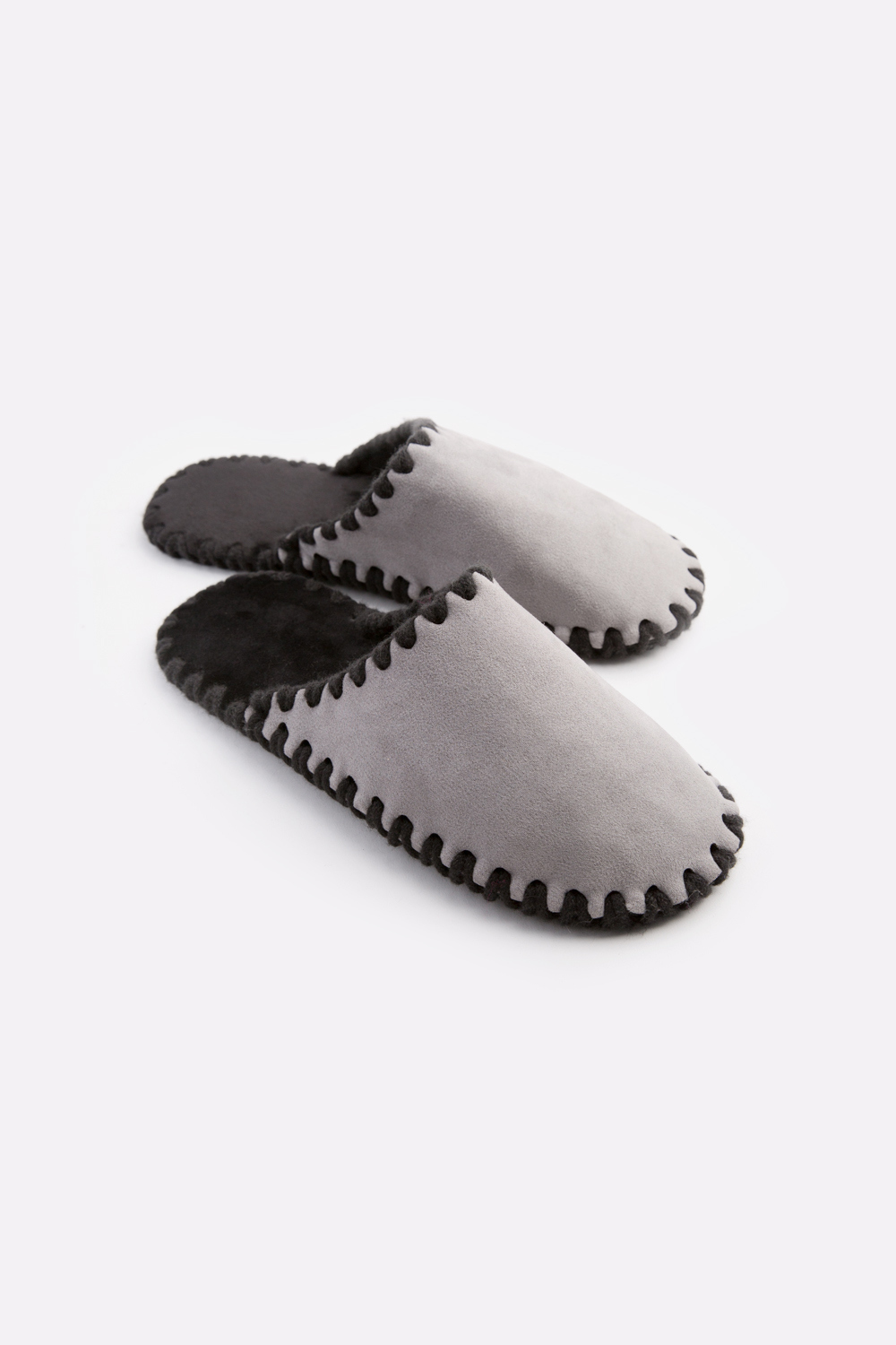 Мужские домашние тапочки Family Story Классические закрытые Серые 30-31 р