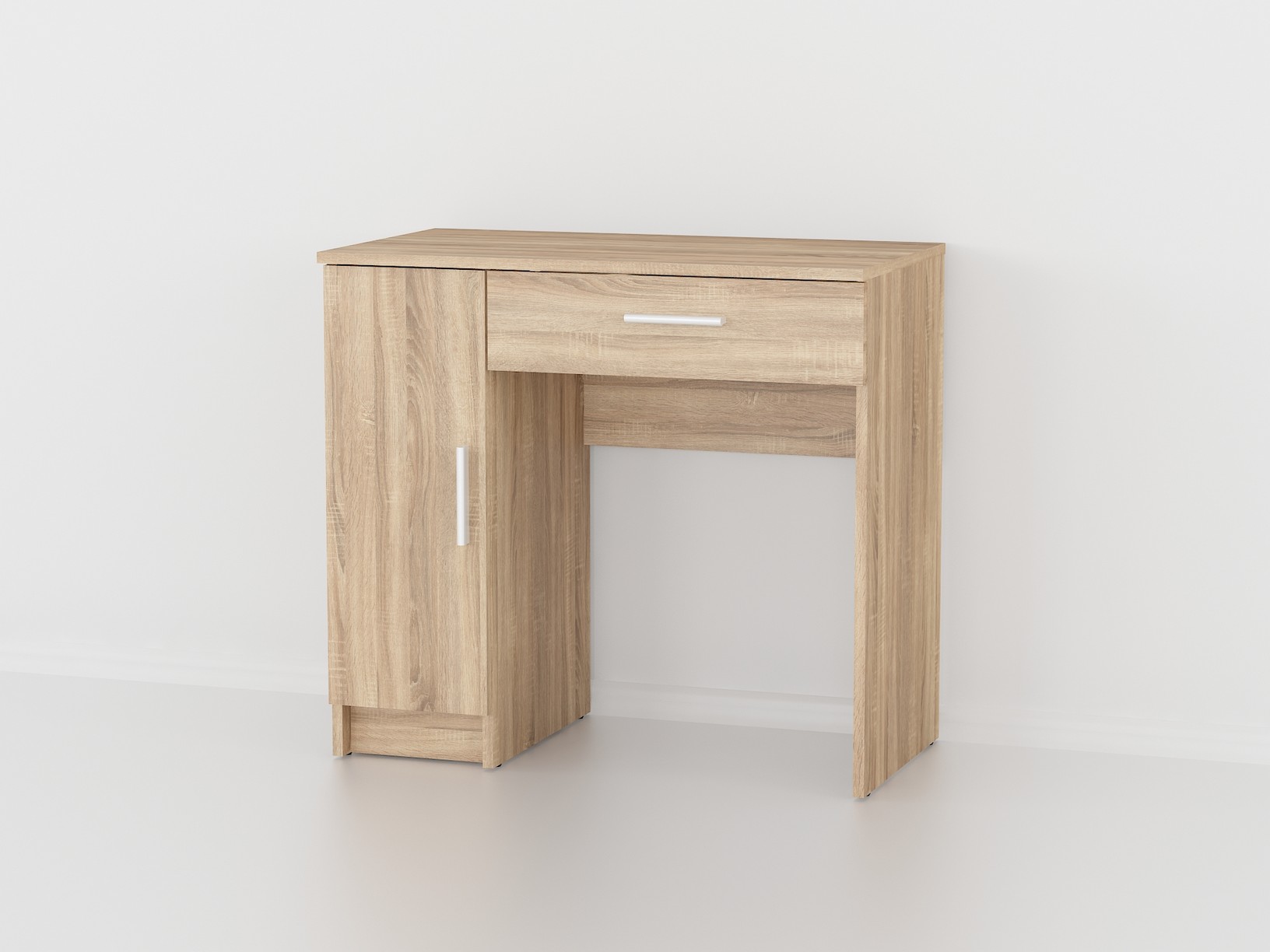 Компьютерный стол с полками и выдвижным ящиком F-61 дуб сонома