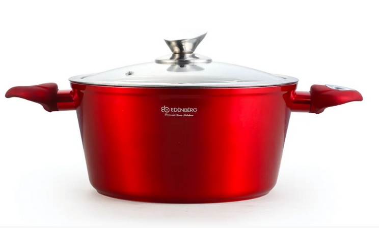 Кастрюля Edenberg Burgundy Metallic Line 6,3 л 28 см EB-7412