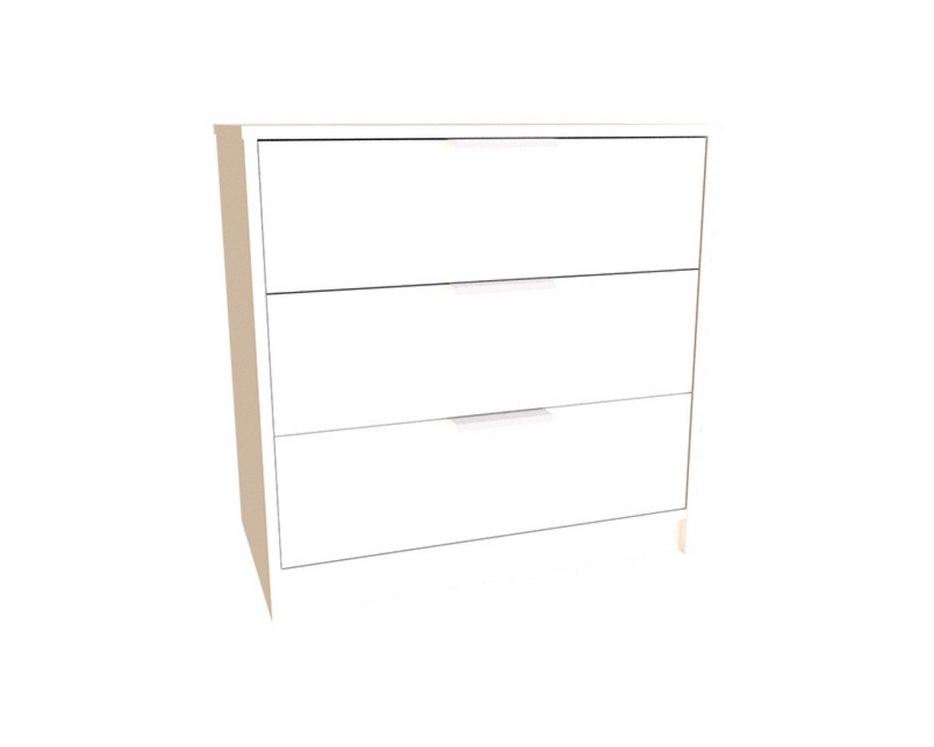 Комод Erin 3 Белый Нимфея Альба Комод Erin 3 Белый Нимфея Альба