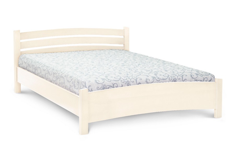 Кровать Моника ольха 200(190)х160 см слоновая кость
