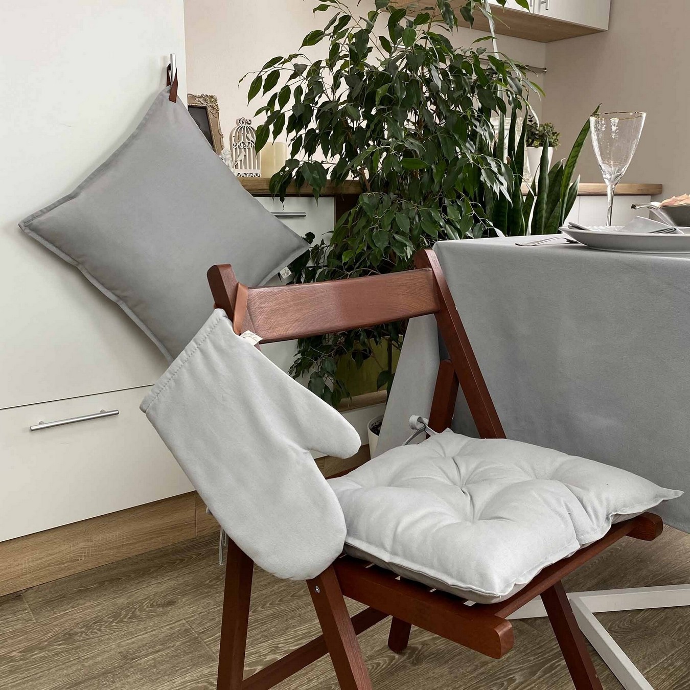 Подушка на стул Прованс Серая 40х40 (21420)