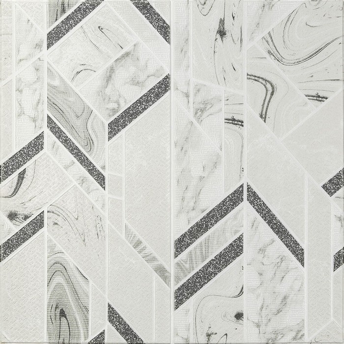 Панель стінова 3D 68х68х0,4см  абстракція сіра SW-00001990