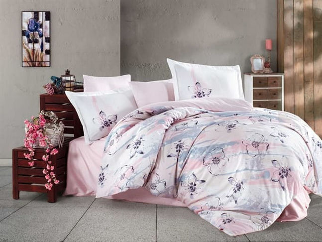 Постельное белье Hobby Exclusive Sateen Brisha розовый Евро Постельное белье Hobby Exclusive Sateen Brisha розовый Евро