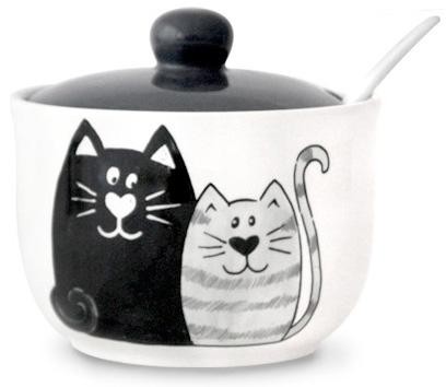 Цукорниця зложкою Мурчики 11х7,5см , 450мл фото 1