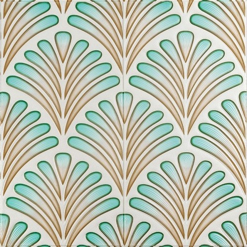 Панель стінова 3D 68х68х0,4см  коричнево-зелений візерунок SW-00001988