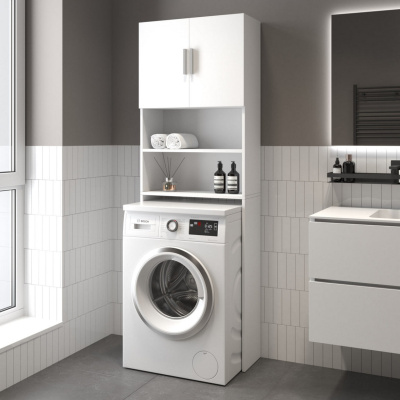 Тумба под стиральную машинку M-107 белая