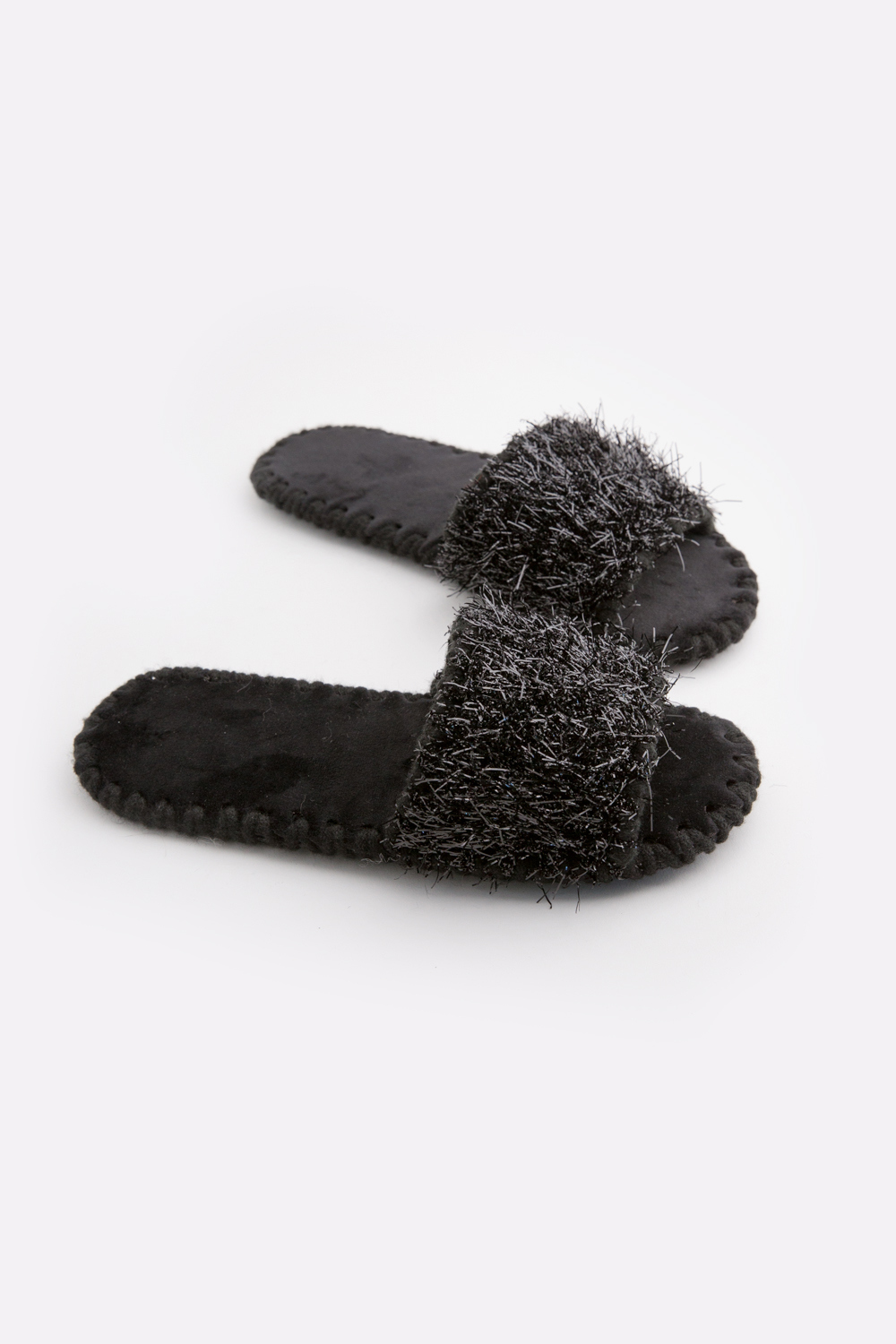 Женские домашние тапочки Family Story Дождик Черные ЭВА 36-37 р