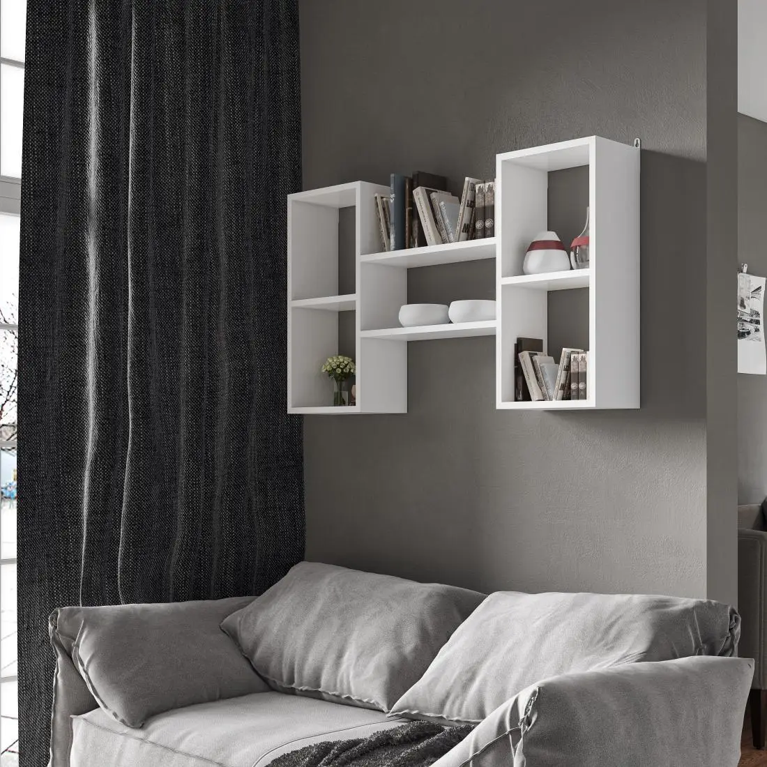 Полка настенная T11 белый Полка настенная T11 белый