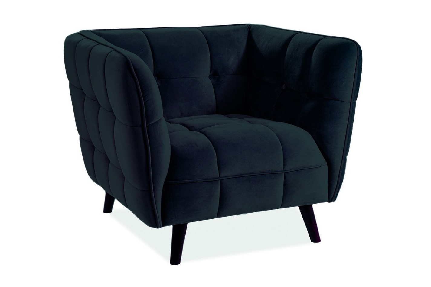 Кресло Castello Velvet 1 Черный