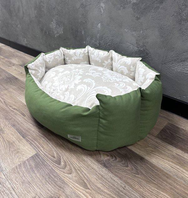 Лежак для кошек и собак панама модель 1 "Baroque beige" 50х40 см