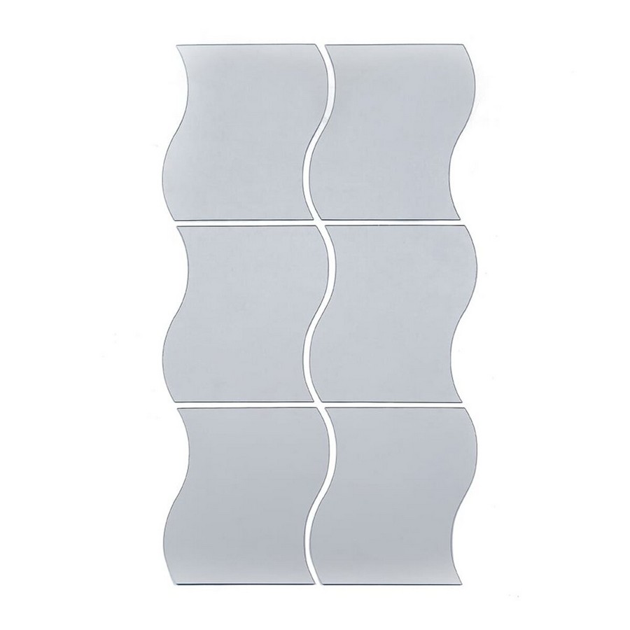 Дзеркальний декор акриловий самоклеючий 14x19см срібло,  SW-00002510 Дзеркальний декор акриловий самоклеючий 14x19см срібло,  SW-00002510