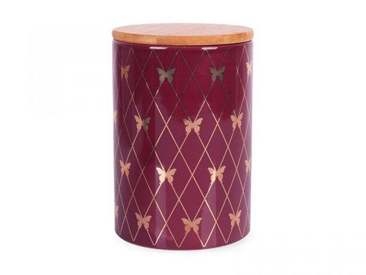 Банка для сыпучих продуктов с бамбуковой крышкой Lefard 10х10х15 см 940-226