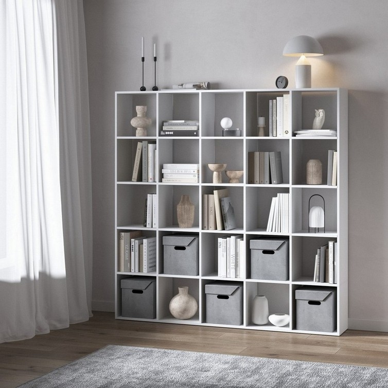 Стеллаж на 25 ячеек M-4 белый Стеллаж на 25 ячеек M-4 белый