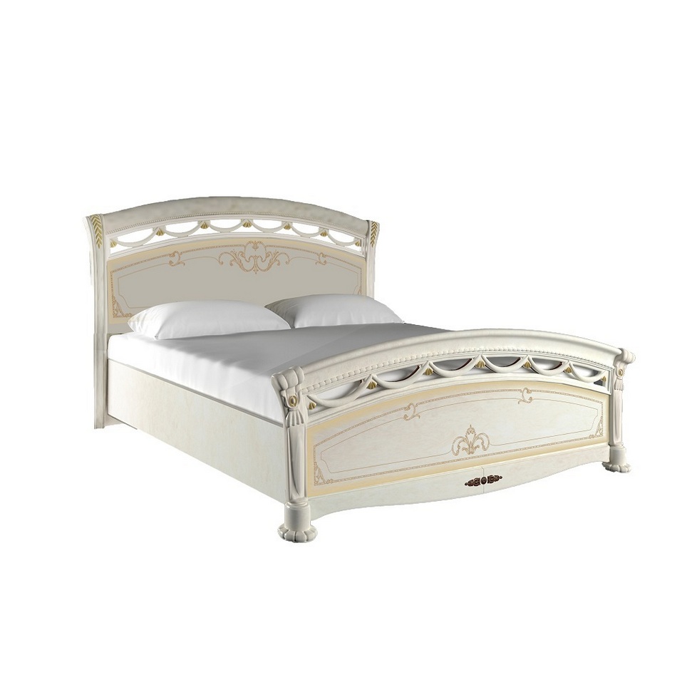 Кровать  Роселла Люкс Бежевая 160х200 без каркаса с жесткой спинкой