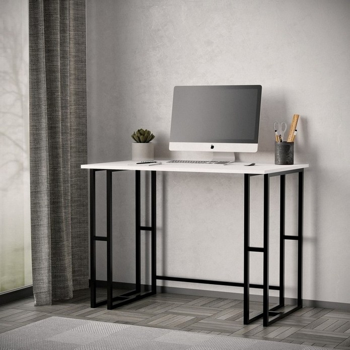 Стол компьютерный в стиле лофт N-07 белый