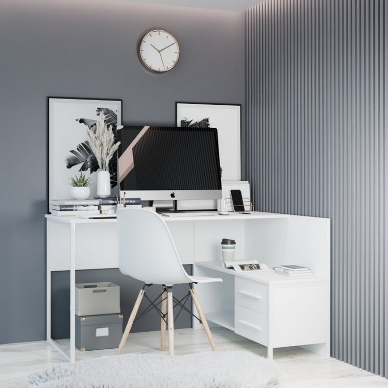 Стол офисный  Вектор Белый/ Белый