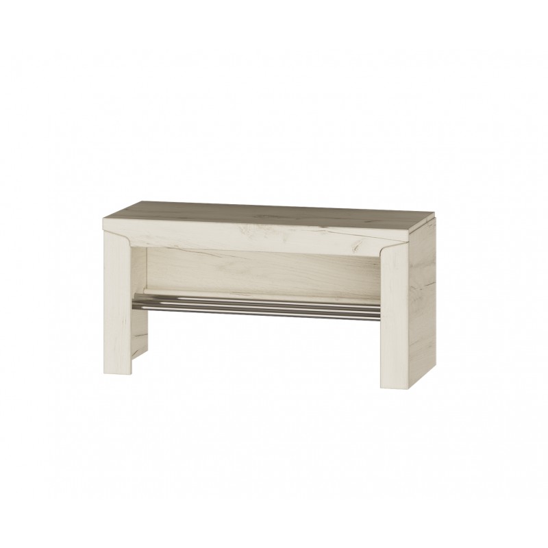 Тумба для обуви Либерти (без подушки) Дуб Крафт белый