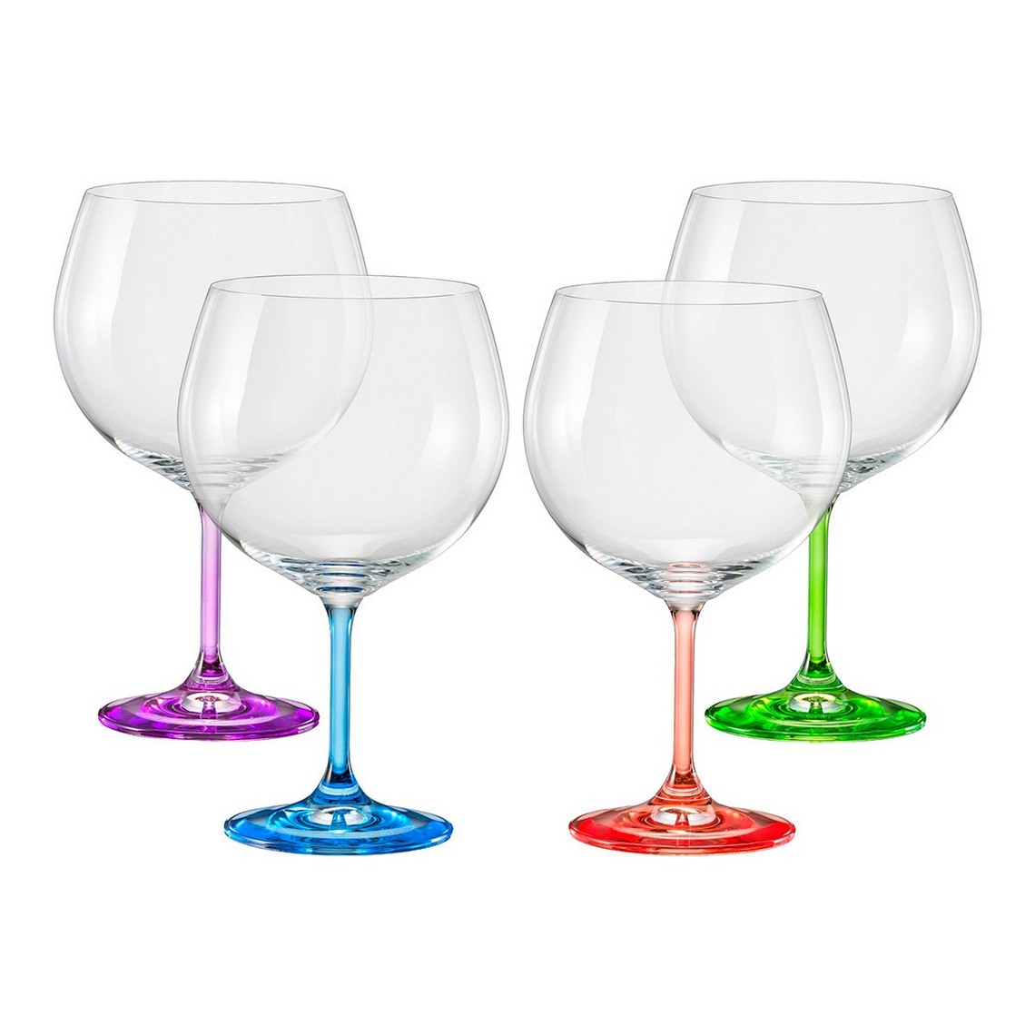 Набір келихів для вина Bohemia Rainbow 4 шт 820 мл Набір келихів для вина Bohemia Rainbow 4 шт 820 мл