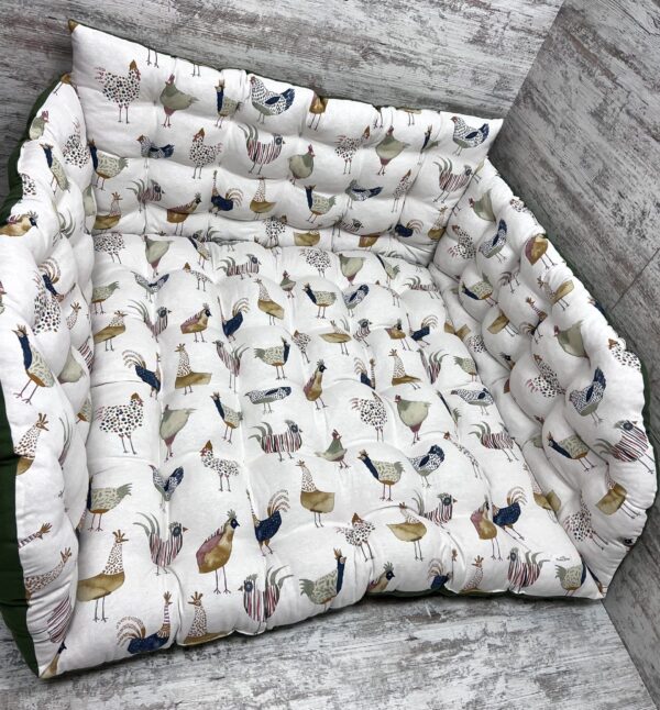 Подушка с бортами на поддоны/качели/каркасы панама “Chickens” Подушка с бортами на поддоны/качели/каркасы панама “Chickens”