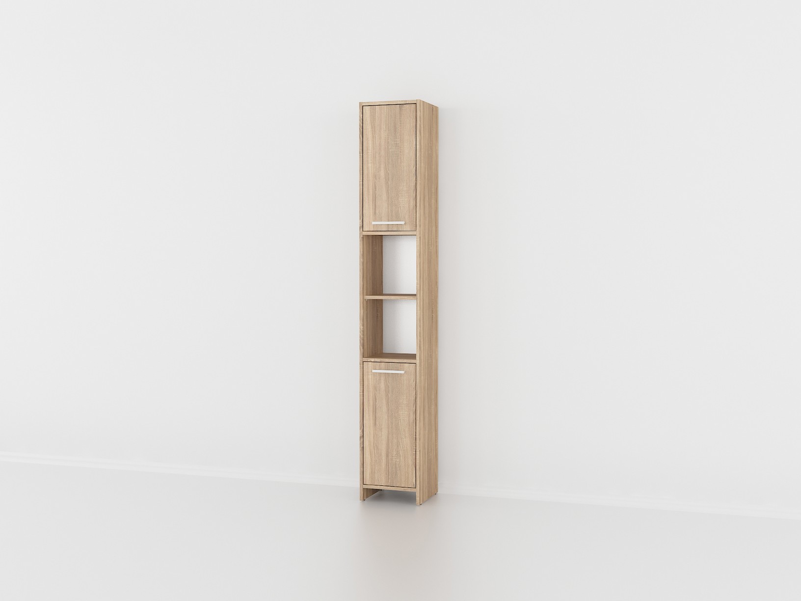 Пенал для дома с полками и двумя дверцами F-5 дуб сонома