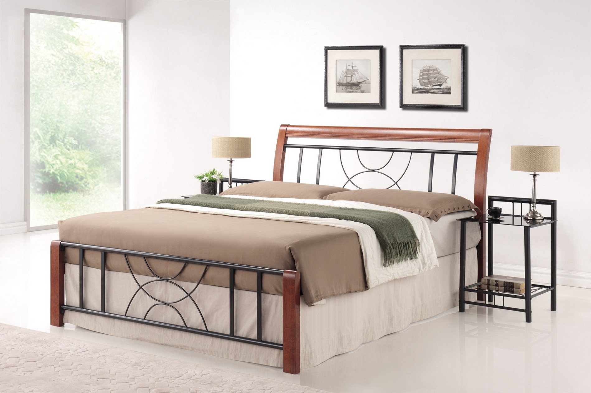 Двуспальная кровать Cortina160X200 Черешня античная Двуспальная кровать Cortina160X200 Черешня античная