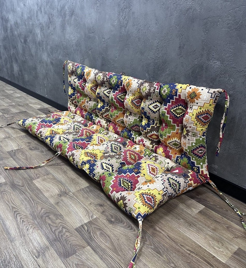 Подушка на поддоны/качели/каркасы панама “Carpet” красный 100х50х50 см