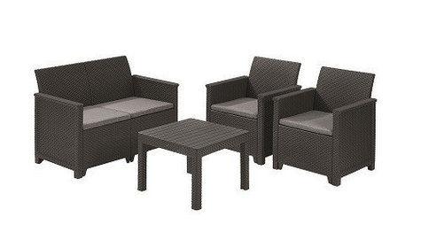 Комплект мебели  Emma 2 seater set серый Комплект мебели  Emma 2 seater set серый