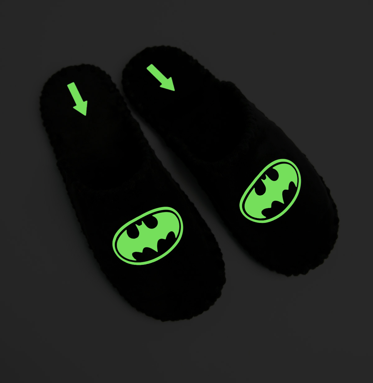 Чоловічі домашні капці Family Story Класичні що світяться у темряві Batman Чорні