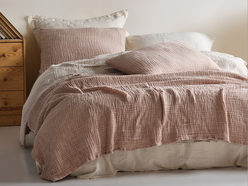 Покрывало Adel Beige бежевый 220x240 см,муслин